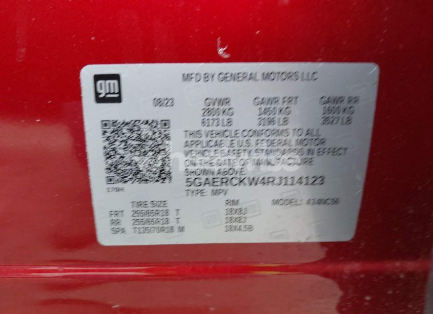 Photo 9 of 2024 Buick Enclave PREMIUM FWD (VIN 5GAERCKW4RJ114123)