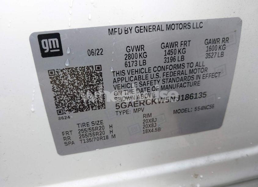 Photo 9 of 2022 Buick Enclave FWD PREMIUM (VIN 5GAERCKW5NJ186135)