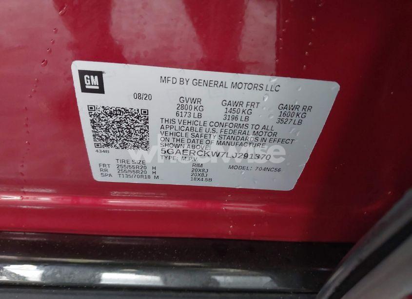 Photo 9 of 2020 Buick Enclave FWD PREMIUM (VIN 5GAERCKW7LJ291370)