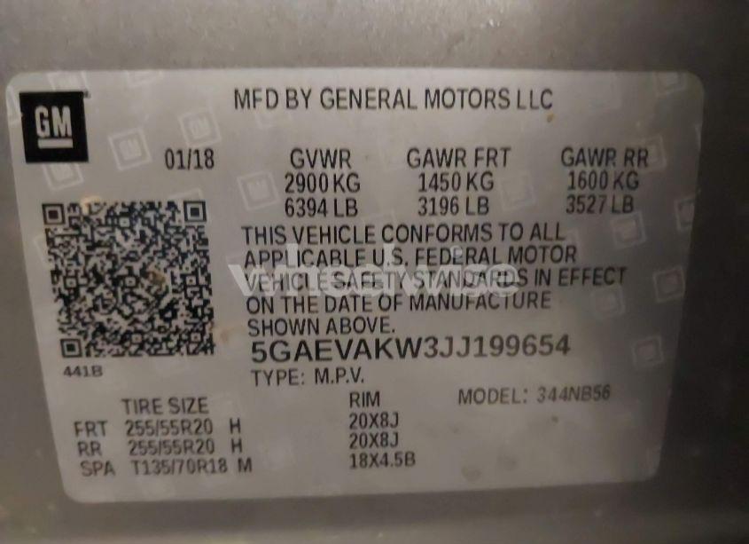 Photo 9 of 2018 Buick Enclave ESSENCE (VIN 5GAEVAKW3JJ199654)