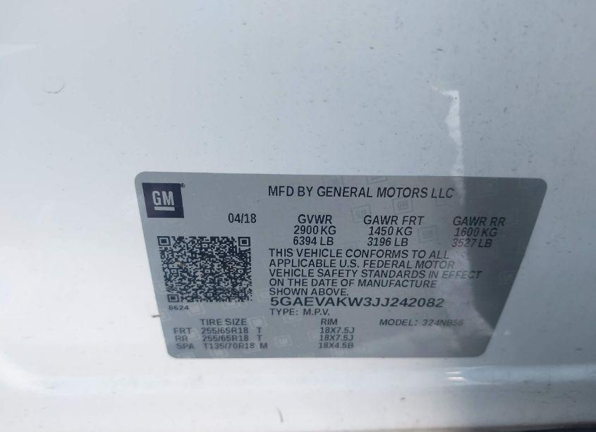 Photo 9 of 2018 Buick Enclave ESSENCE (VIN 5GAEVAKW3JJ242082)