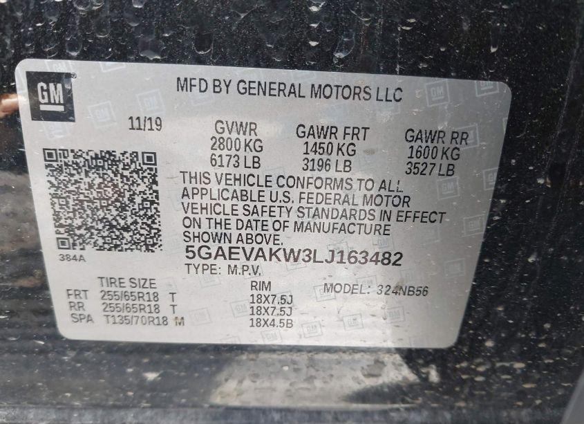 Photo 9 of 2020 Buick Enclave AWD ESSENCE (VIN 5GAEVAKW3LJ163482)