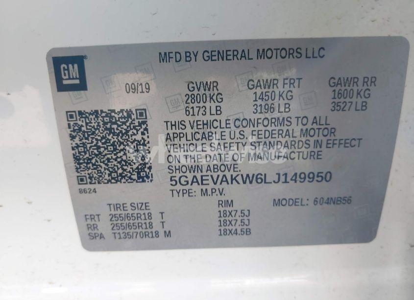 Photo 9 of 2020 Buick Enclave AWD ESSENCE (VIN 5GAEVAKW6LJ149950)