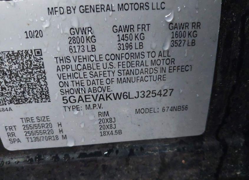 Photo 9 of 2020 Buick Enclave AWD ESSENCE (VIN 5GAEVAKW6LJ325427)