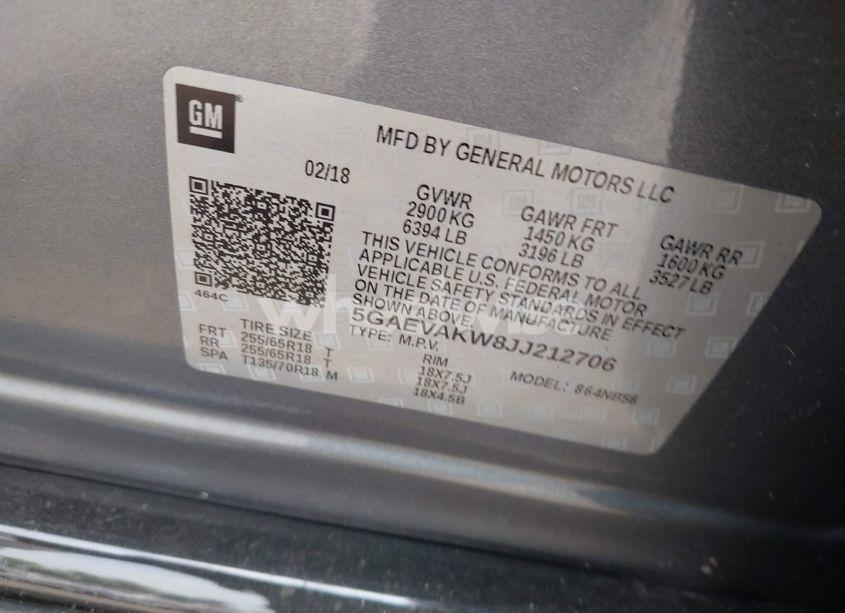 Photo 9 of 2018 Buick Enclave ESSENCE (VIN 5GAEVAKW8JJ212706)