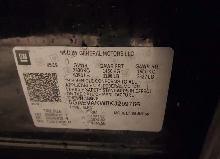 Photo 9 of 2019 Buick Enclave AWD ESSENCE (VIN 5GAEVAKW8KJ299766)