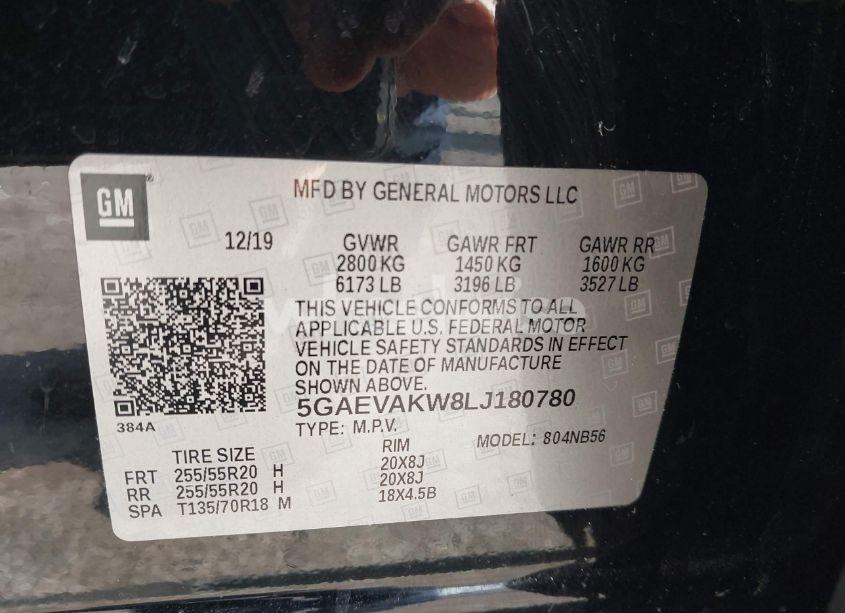 Photo 9 of 2020 Buick Enclave AWD ESSENCE (VIN 5GAEVAKW8LJ180780)