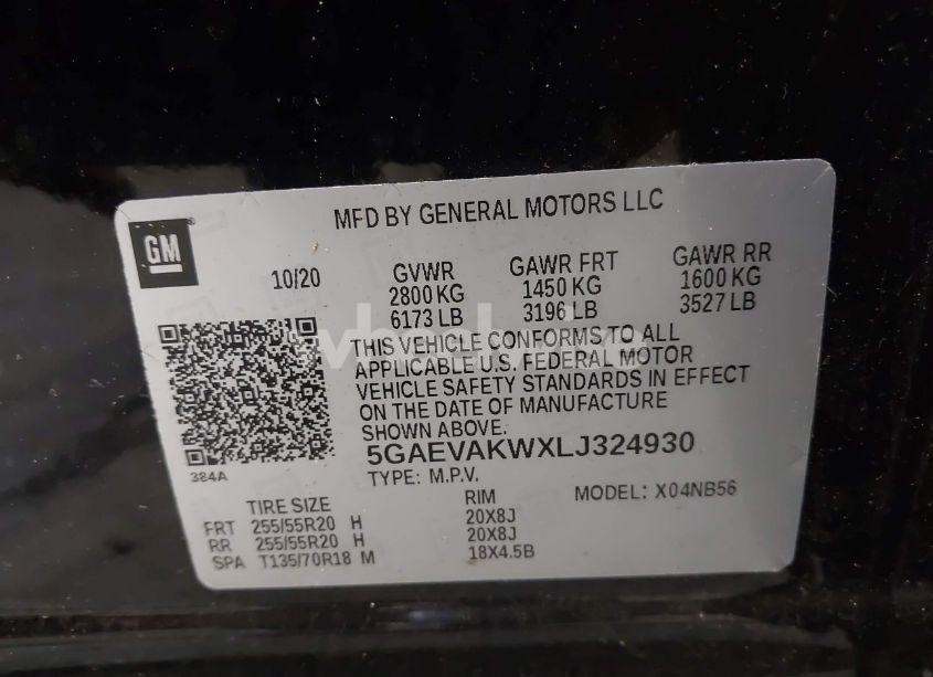 Photo 9 of 2020 Buick Enclave AWD ESSENCE (VIN 5GAEVAKWXLJ324930)