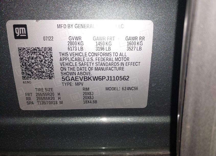 Photo 9 of 2023 Buick Enclave PREMIUM AWD (VIN 5GAEVBKW6PJ110562)