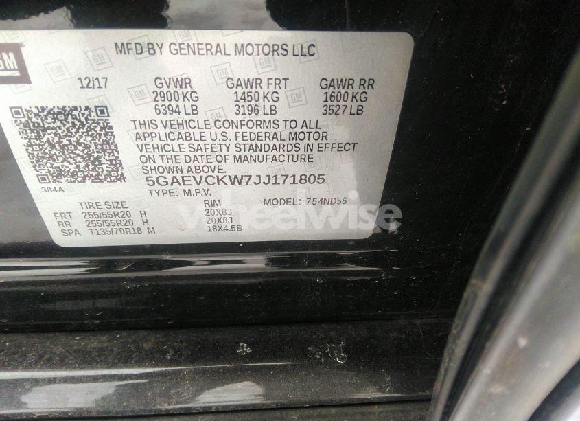 Photo 9 of 2018 Buick Enclave AVENIR (VIN 5GAEVCKW7JJ171805)