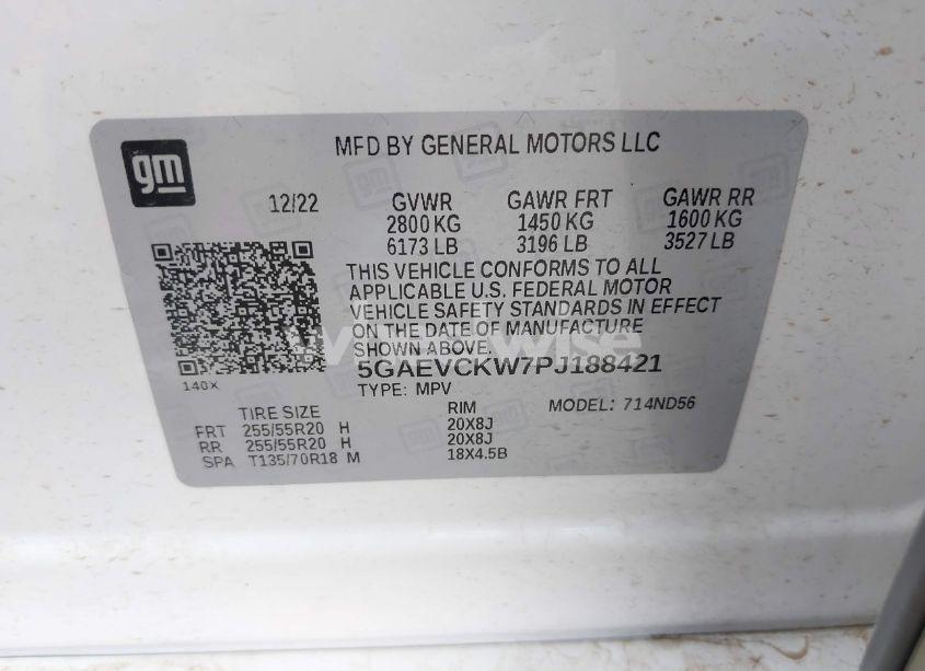 Photo 9 of 2023 Buick Enclave AVENIR AWD (VIN 5GAEVCKW7PJ188421)