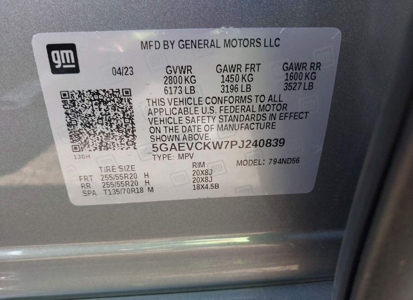 Photo 9 of 2023 Buick Enclave AVENIR AWD (VIN 5GAEVCKW7PJ240839)