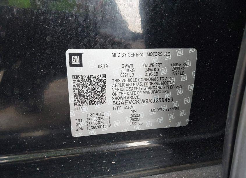 Photo 9 of 2019 Buick Enclave AWD AVENIR (VIN 5GAEVCKW9KJ258459)