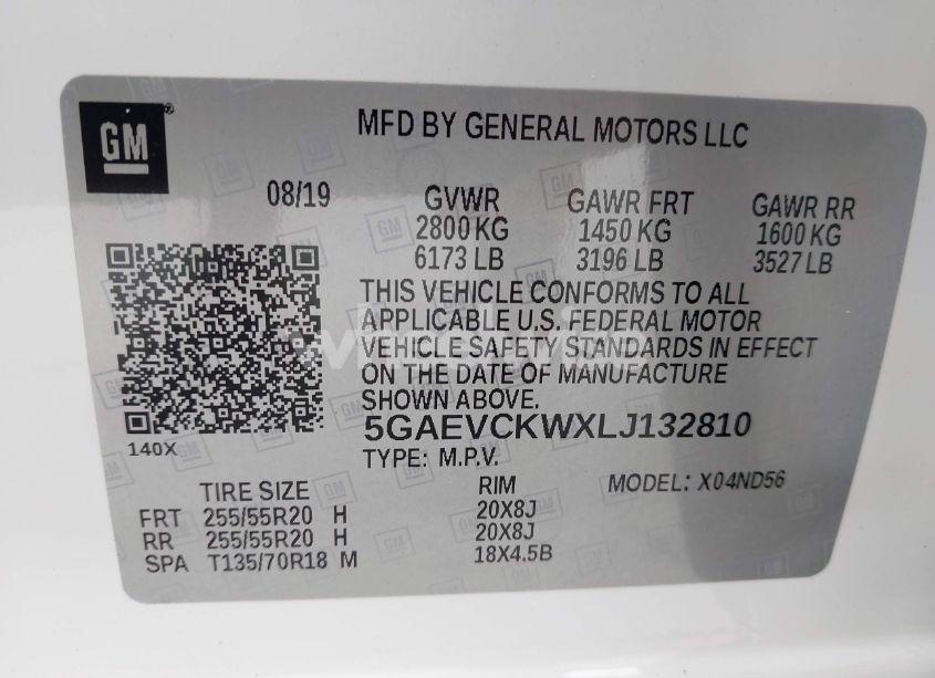 Photo 9 of 2020 Buick Enclave AWD AVENIR (VIN 5GAEVCKWXLJ132810)