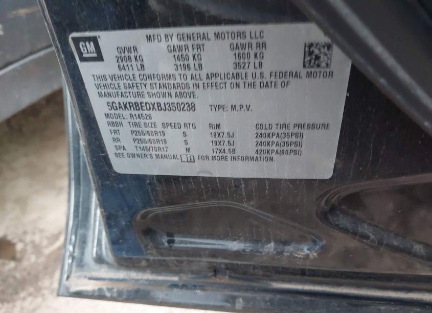 Photo 9 of 2011 Buick Enclave 1XL (VIN 5GAKRBEDXBJ350238)