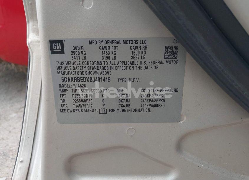 Photo 9 of 2011 Buick Enclave 1XL (VIN 5GAKRBEDXBJ401415)