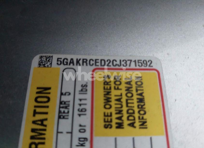 Photo 9 of 2012 Buick Enclave LEATHER (VIN 5GAKRCED2CJ371592)