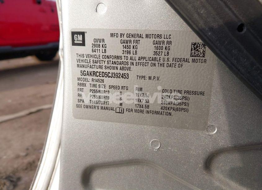 Photo 9 of 2012 Buick Enclave LEATHER (VIN 5GAKRCED5CJ392453)