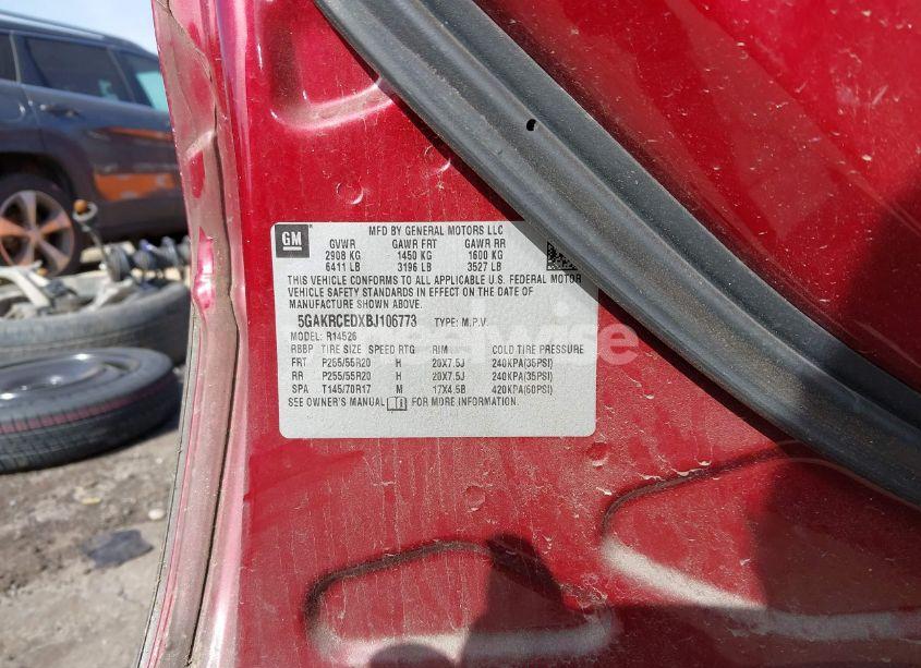 Photo 9 of 2011 Buick Enclave 2XL (VIN 5GAKRCEDXBJ106773)