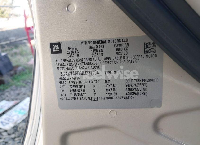 Photo 9 of 2011 Buick Enclave CX (VIN 5GAKVAED3BJ337904)