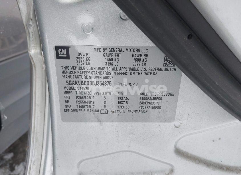 Photo 9 of 2011 Buick Enclave 1XL (VIN 5GAKVBED0BJ354875)