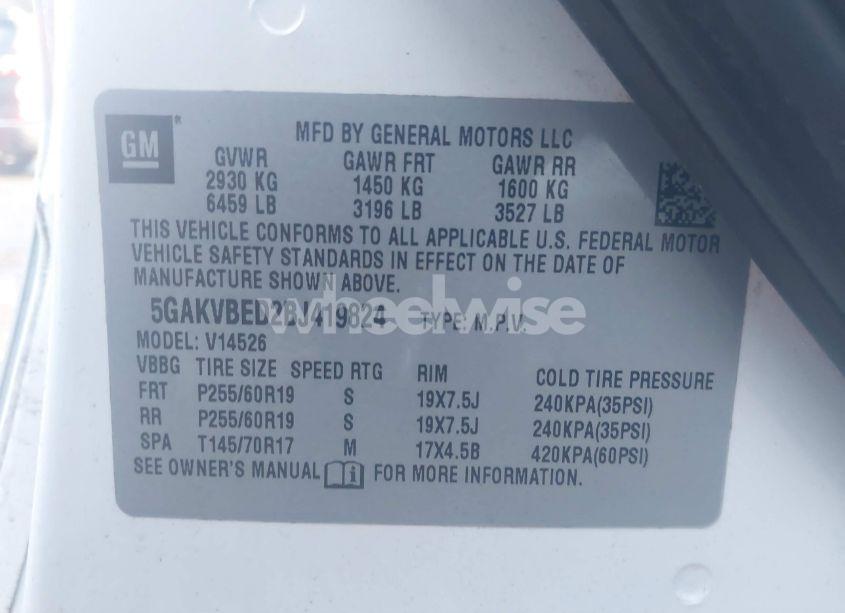 Photo 9 of 2011 Buick Enclave 1XL (VIN 5GAKVBED2BJ419824)