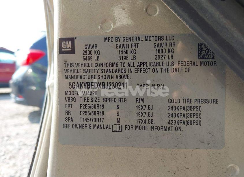 Photo 9 of 2011 Buick Enclave 1XL (VIN 5GAKVBEDXBJ230211)