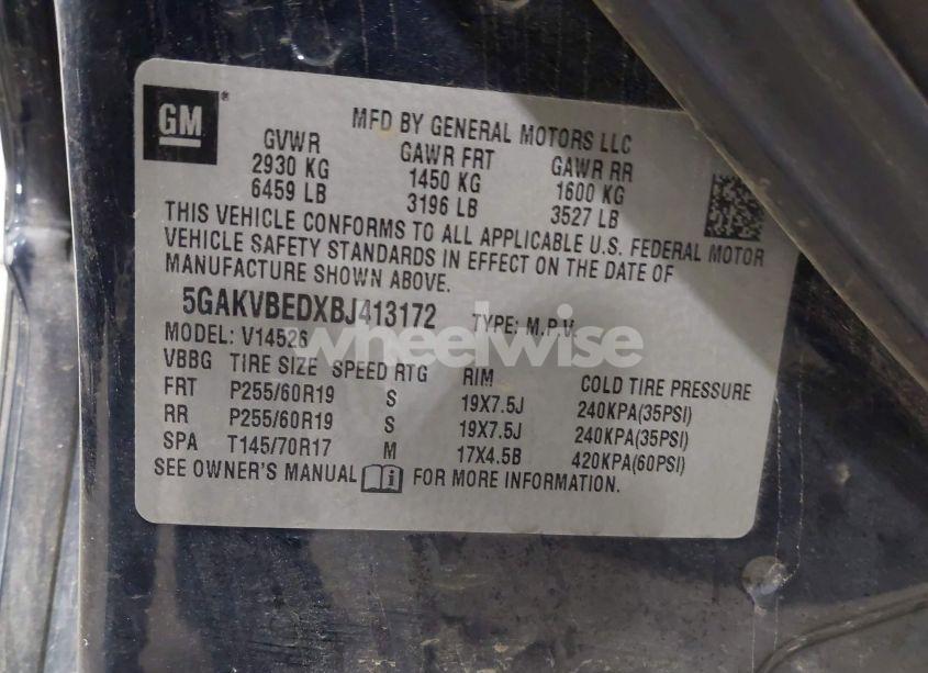 Photo 9 of 2011 Buick Enclave 1XL (VIN 5GAKVBEDXBJ413172)