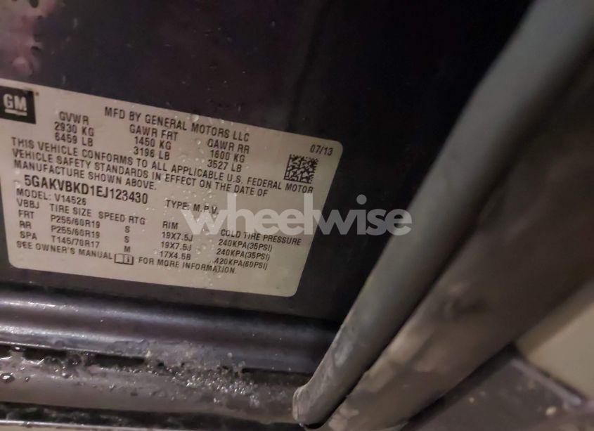 Photo 9 of 2014 Buick Enclave LEATHER (VIN 5GAKVBKD1EJ123430)