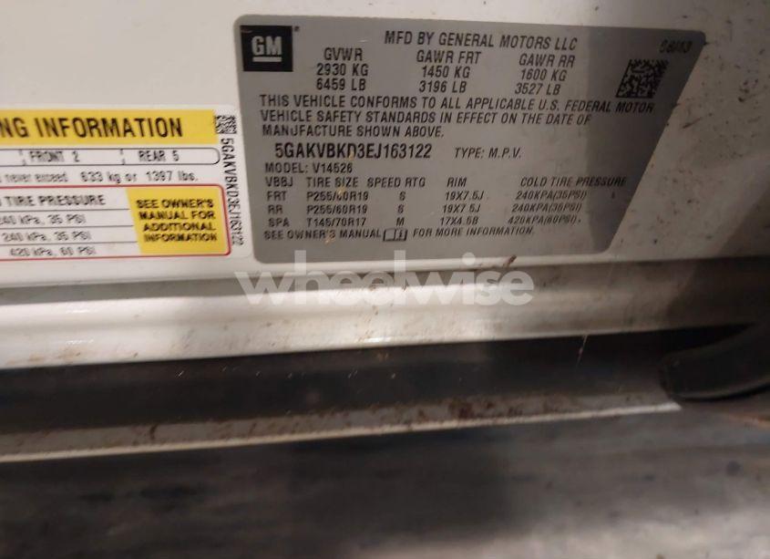 Photo 9 of 2014 Buick Enclave LEATHER (VIN 5GAKVBKD3EJ163122)