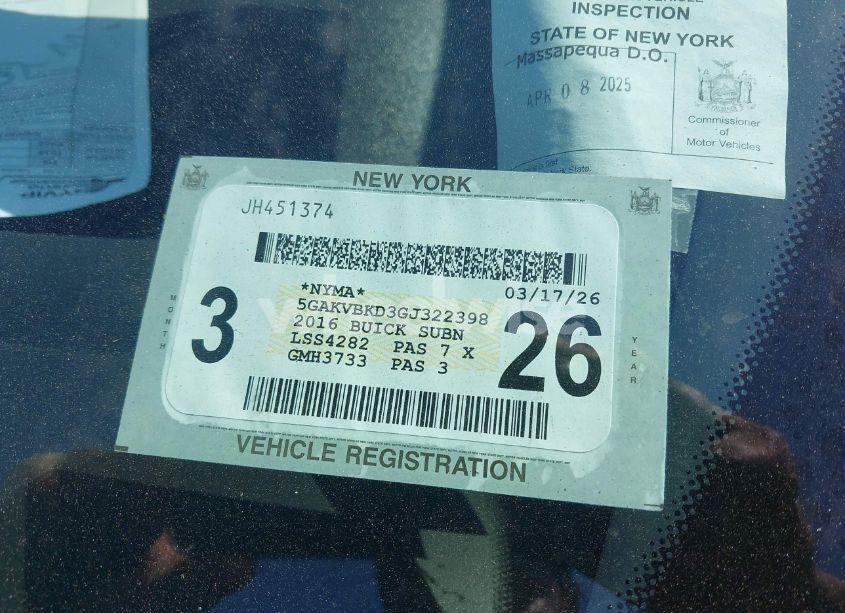 Photo 9 of 2016 Buick Enclave LEATHER (VIN 5GAKVBKD3GJ322398)