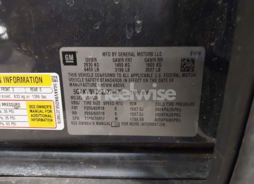 Photo 9 of 2014 Buick Enclave LEATHER (VIN 5GAKVBKD5EJ276876)