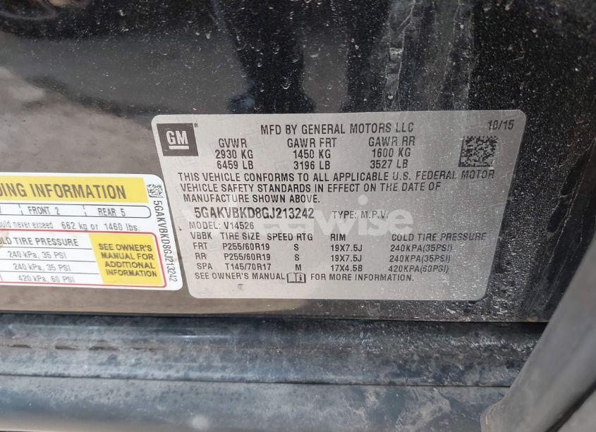 Photo 9 of 2016 Buick Enclave LEATHER (VIN 5GAKVBKD8GJ213242)