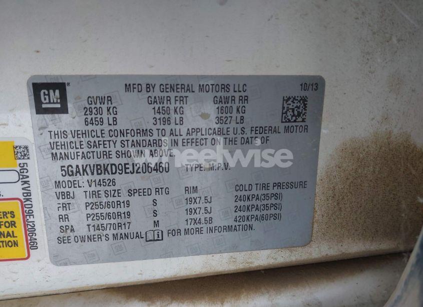 Photo 9 of 2014 Buick Enclave LEATHER (VIN 5GAKVBKD9EJ206460)