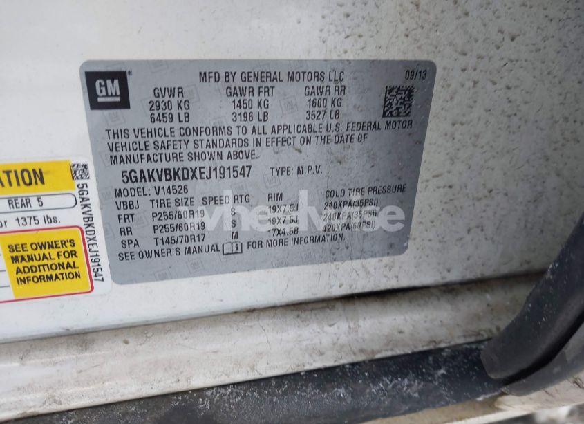 Photo 9 of 2014 Buick Enclave LEATHER (VIN 5GAKVBKDXEJ191547)