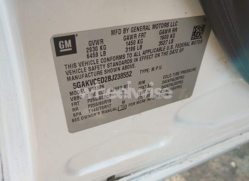 Photo 9 of 2011 Buick Enclave 2XL (VIN 5GAKVCED2BJ238552)