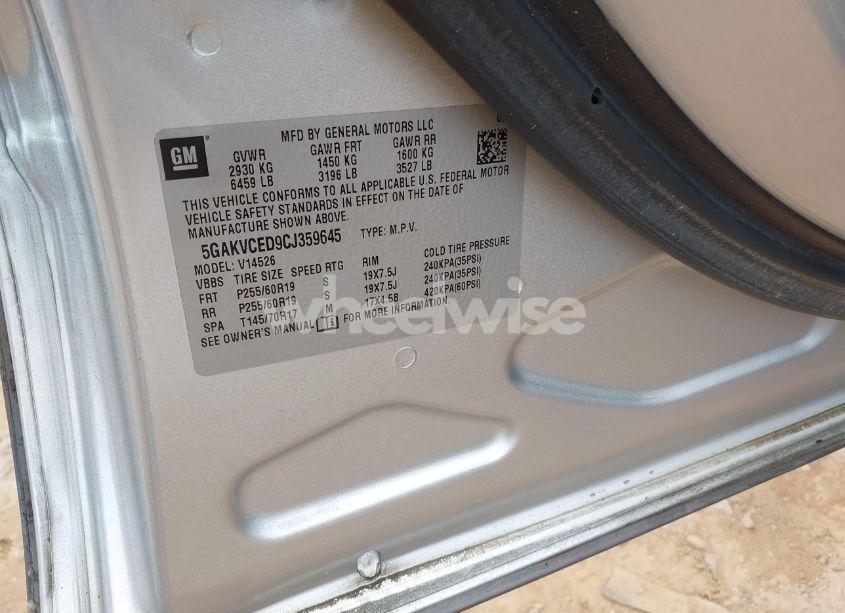 Photo 9 of 2012 Buick Enclave LEATHER (VIN 5GAKVCED9CJ359645)