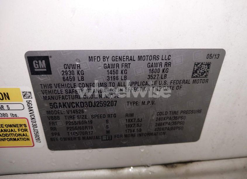 Photo 9 of 2013 Buick Enclave LEATHER (VIN 5GAKVCKD3DJ259207)