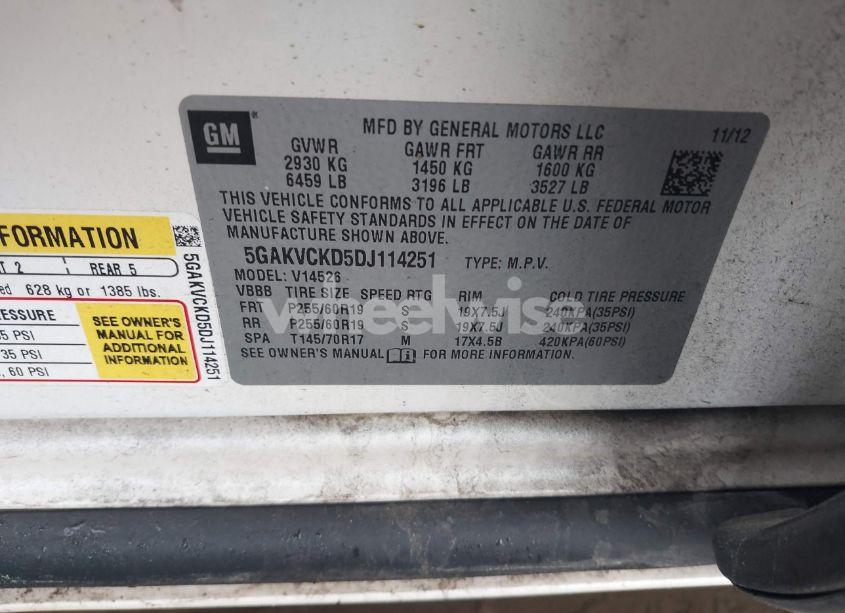 Photo 9 of 2013 Buick Enclave LEATHER (VIN 5GAKVCKD5DJ114251)