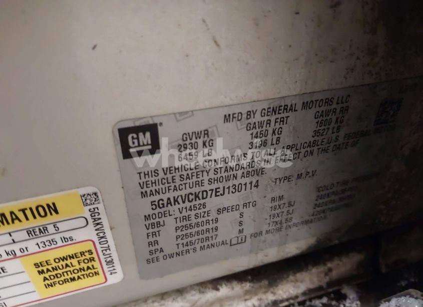 Photo 9 of 2014 Buick Enclave PREMIUM (VIN 5GAKVCKD7EJ130114)