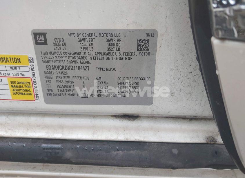 Photo 9 of 2013 Buick Enclave LEATHER (VIN 5GAKVCKDXDJ104427)