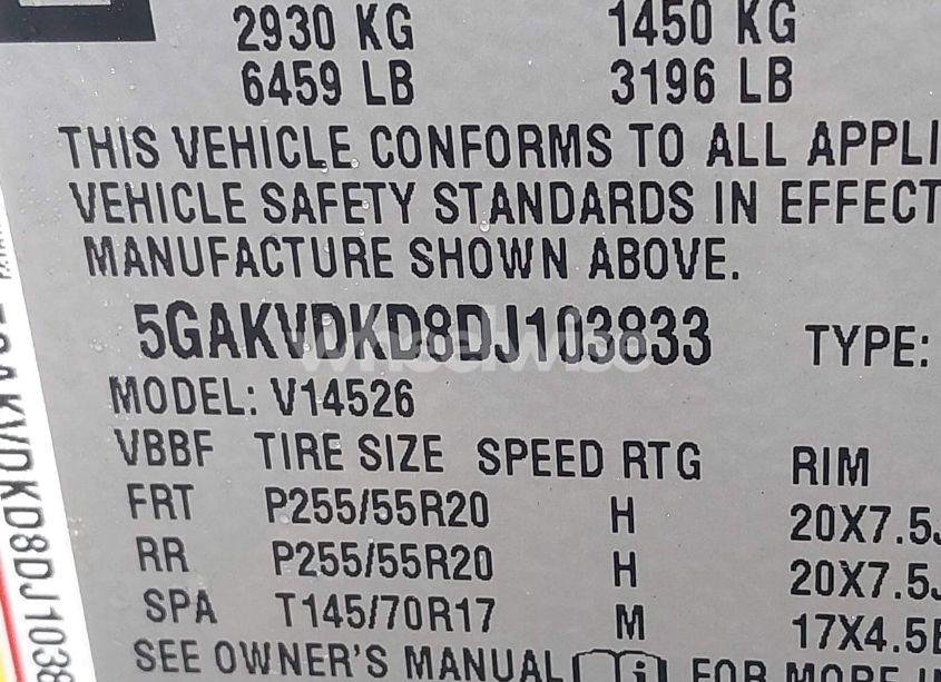Photo 9 of 2013 Buick Enclave PREMIUM (VIN 5GAKVDKD8DJ103833)