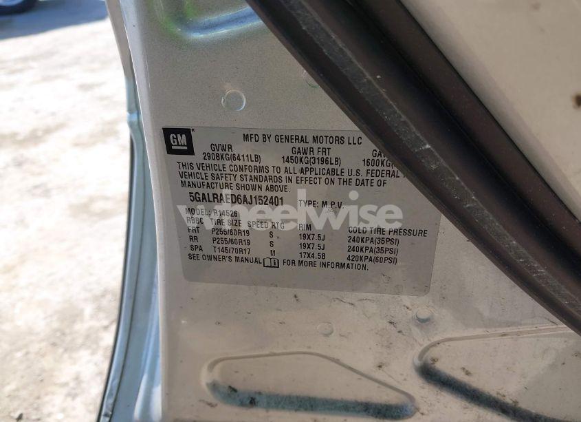 Photo 9 of 2010 Buick Enclave CX (VIN 5GALRAED6AJ152401)