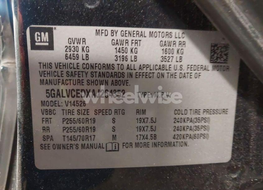 Photo 9 of 2010 Buick Enclave 2XL (VIN 5GALVCEDXAJ264352)