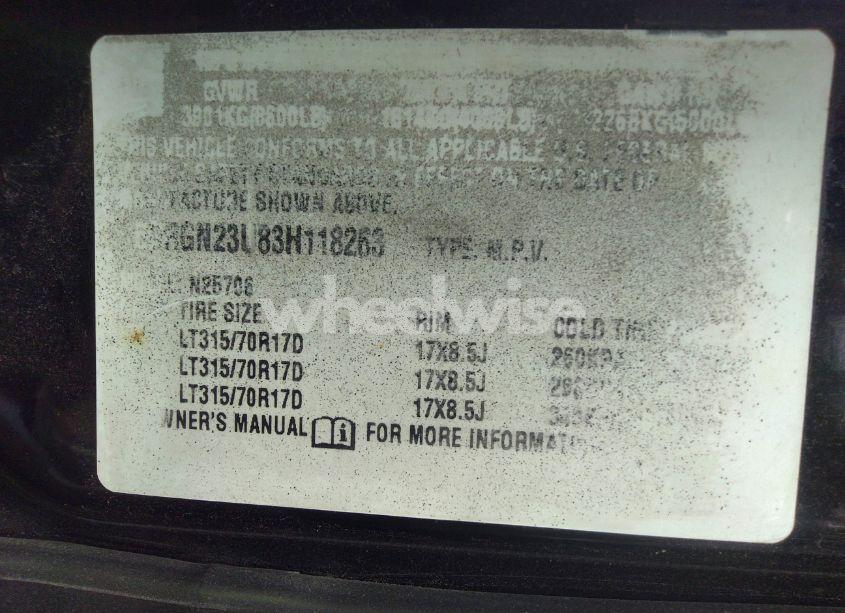 Photo 9 of 2003 Hummer H2 (VIN 5GRGN23U83H118263)