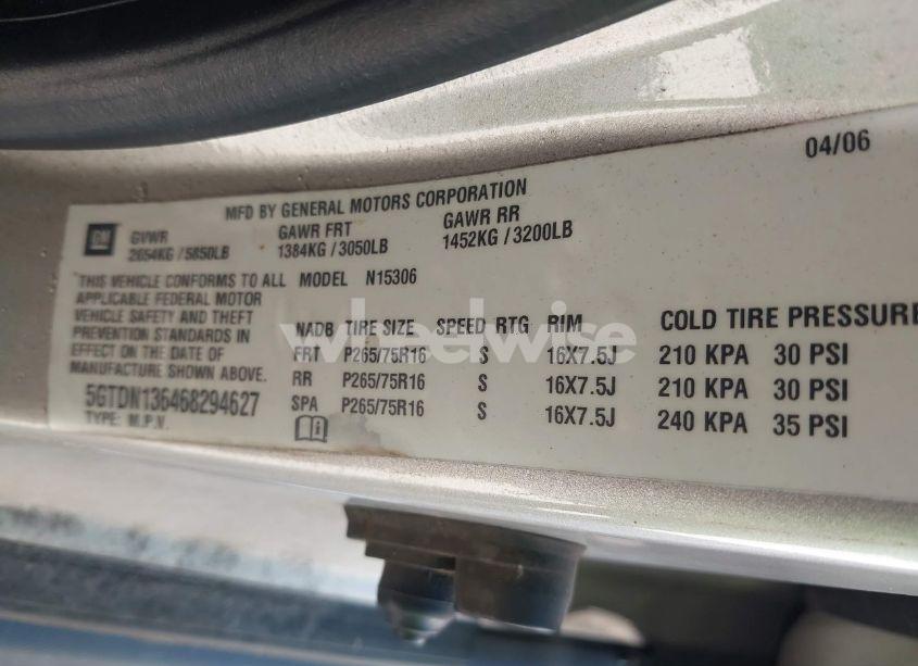 Photo 9 of 2006 Hummer H3 SUV (VIN 5GTDN136468294627)