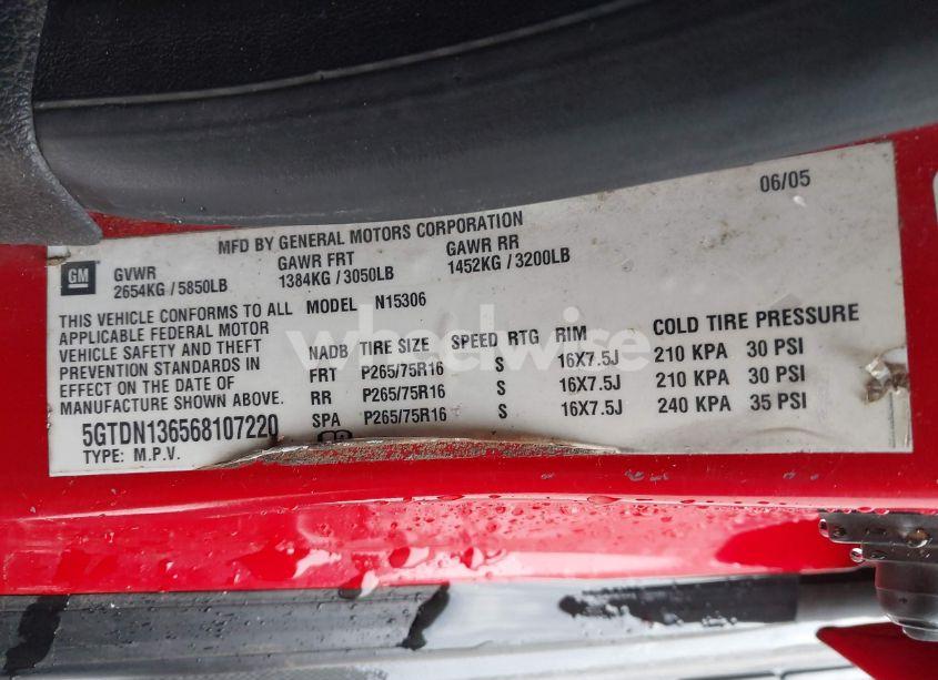 Photo 9 of 2006 Hummer H3 SUV (VIN 5GTDN136568107220)