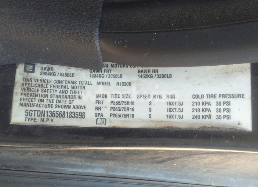 Photo 9 of 2006 Hummer H3 SUV (VIN 5GTDN136568183598)