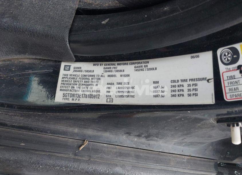 Photo 9 of 2007 Hummer H3 SUV (VIN 5GTDN13E178105912)