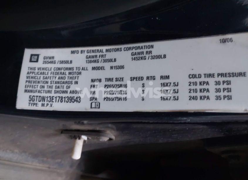 Photo 9 of 2007 Hummer H3 SUV (VIN 5GTDN13E178139543)